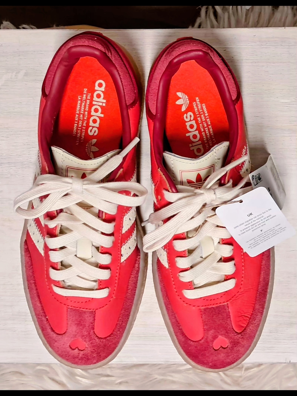 Adidas Sambae "Valentine's Day" Edition (Style Code: JH7287) Size 7.5 NWT - Picture 10 of 12